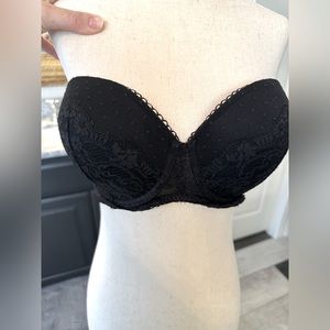 Like New Dream Angels Black Strapless Sexy and Classic Holds Super Grip